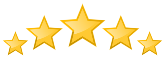 five stars rating icon png